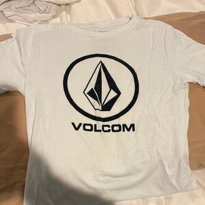 Volcom Classic White Tee with Black Emblem